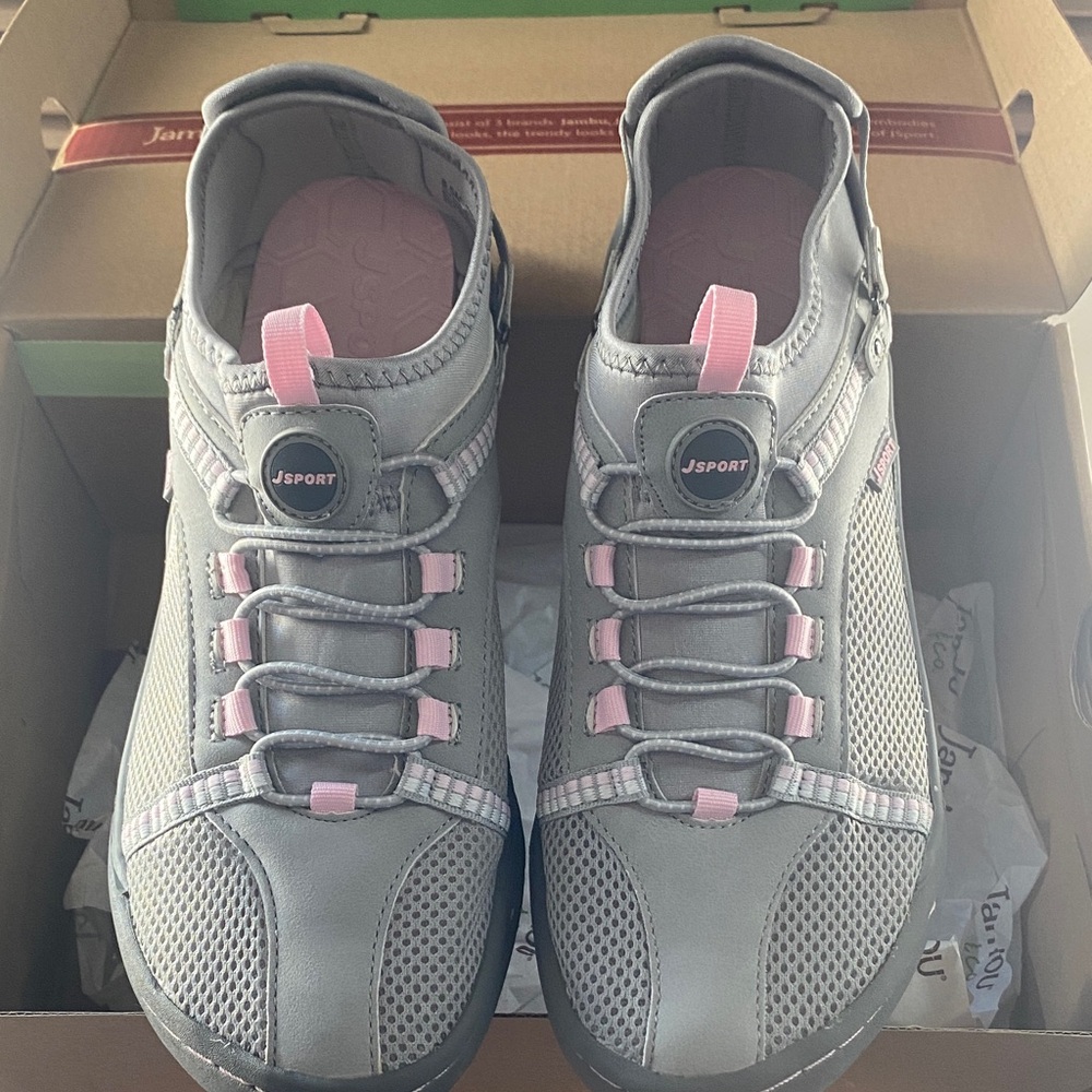 JSport by Jambu Gray and Pink Athletic Shoes